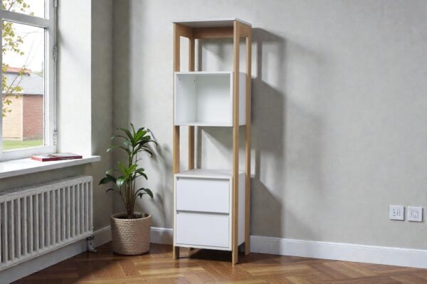 MODULO CALABRIA C/CAJON HICKORY/BLANCO