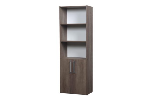 34702503_003_03 BIBLIOTECA 5 ESPACIOS 2 PUERTAS MESINA HICKORY/BLANCO
