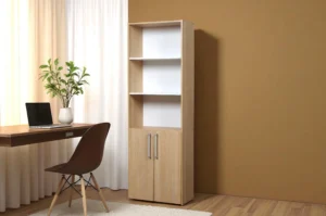 34702556_003_03 (1) BIBLIOTECA 5 ESPACIOS 2 PUERTAS MESINA HICKORY/BLANCO