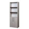34702557_003_03 BIBLIOTECA 5 ESPACIOS 2 PUERTAS MESINA HICKORY/BLANCO