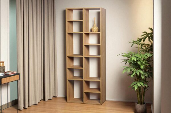 34736001_003_03 BIBLIOTECA 12 ESPACIOS MESINA HICKORY/BLANCO-PINO ALAND