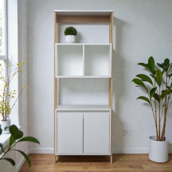 MODULO CALABRIA 2 PUERTAS HICKORY/BLANCO