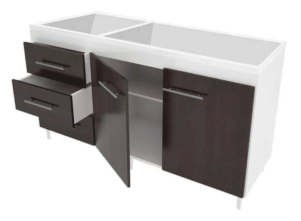 BAJO MESADA 1,40 BLANCO WENGUE BAJO MESADA 1,40 C/ESTANTE BLANCO/WENGUE