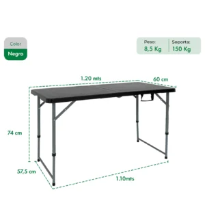 MESA PICNIC 1,20X0,60 PLEGABLE