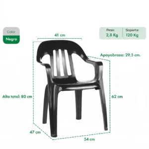 SILLA PASADENA NEGRA