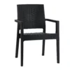 SILLON MILANO RATTAN NEGRO