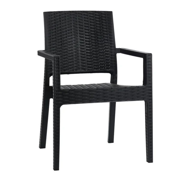 SILLON MILANO RATTAN NEGRO