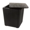 mesa rattan tapa abierta MESA CAPRI RATTAN NEGRO